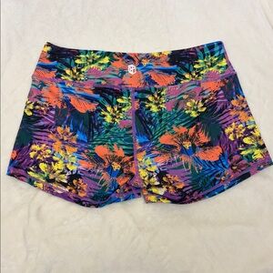 Born Primitive Floral Athletic Shorts Booty Shorts Gym Workout Size M